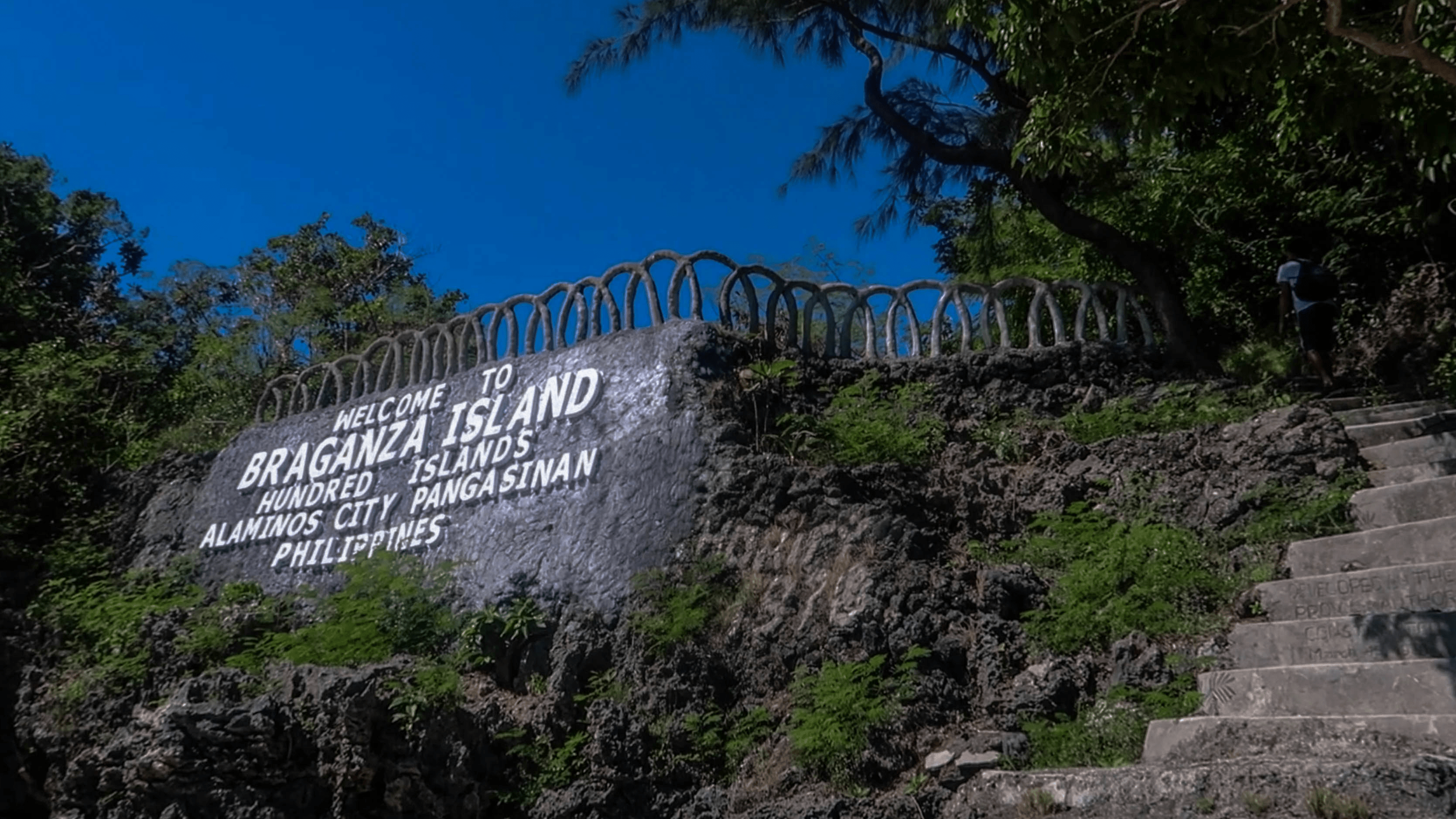sign at braganza island at hundred islands pangasinan philippines